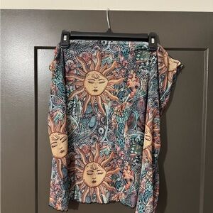 Sun and Moon Patterned Skirt